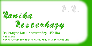 monika mesterhazy business card